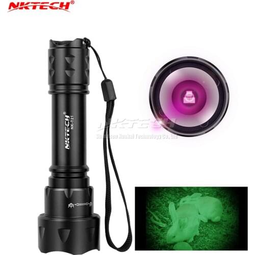 NKTECH NK-T21 3X LED Bulb Night Vision Flashlight MINI Infrared IR 850nm Zoomable Torch Zoom Lamp Pocket Lantern For Outdoor