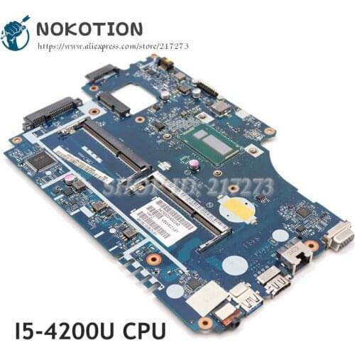 NOKOTION For Acer aspire E1-532P E1-532 E1-572G Laptop Motherboard NBM8E11002 NBMFM11007 LA-9532P I5-4200U CPU DDR3L