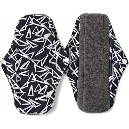 Sanitary Pads Washable Panty Liner Cloth Menstrual Pad Reusable Mix Color Bamboo Charcoal Mama Cloth Menstrual Sanitary S M L