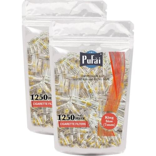 Pufai Reusable Slender Cigarette Filters Compatible 7 mm 2500 Pieces