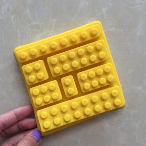 Currently Available Wholesale Building Blocks Shape Silicone Chocolate Mold Ice Grid Mold XG729