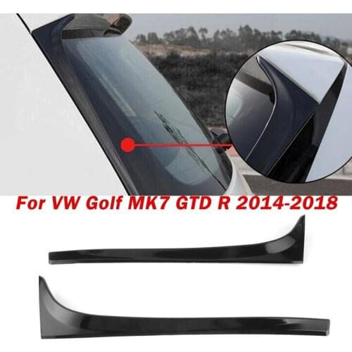 2pcs Rear Window Spoiler Side Wing Trim Cover Car Vehicle Modification Fit for VW Golf MK7 GTD R 2014-2018