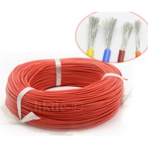 1-20Meters Red 12-30AWG UL American Standard Flexible Silicone Wire Cable Heatproof Soft Silicone Gel Wire Cable