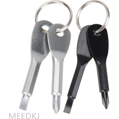 1pcs portable emergency multifunctional tool outdoor EDC word cross portable combination mini screwdriver keychain