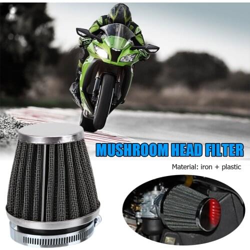 35/39/48/50mm Clamp-on Motorcycle Air Filter Cleaner Mushroom Head Double Foam Tapered Pod Filter Universal Motorbike Accessory