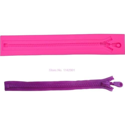 50 pieces Zipper Shape 3D fondant cake silicone mold chocolate pastry candy making tools