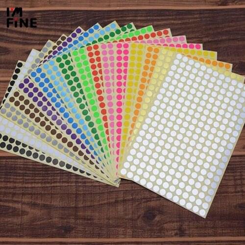 8/10/13/16/19/25mm Small Dot Red Green Round Sticker Labels Self Adhesive Paper Label Sticker