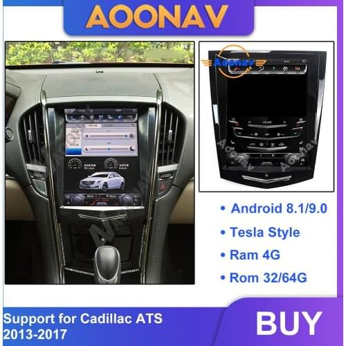 2din Android car auto radio multimedia playe For Cadillac ATS 2013-2017 car stereo autoradio GPS navigation vertical screen