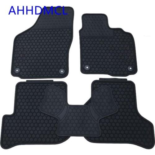 Car Rubber Floor Mats Anti Slip Mat Carpets Feet Pads For Golf 6 G-T-I 2009 2010 2011 2012 2013 2014 Right Hand Drive
