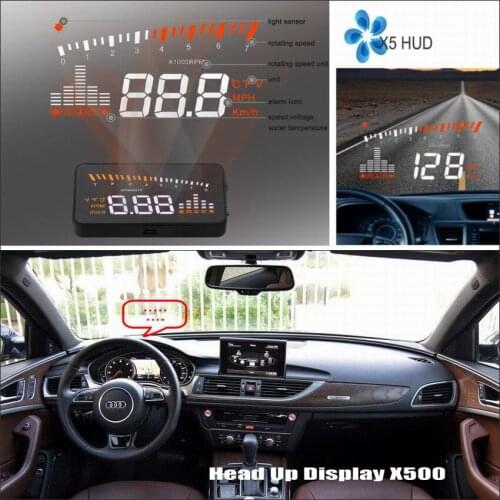 Car HUD Head Up Display For Audi A6/S6/RS6 Refkecting Windshield New X500 Display Virsual Projector Car Electronic Accessories