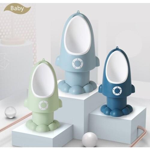 Baby Boy Potty Toilet Training Rocket Shape Children Vertical Urinal Boys Infant Toddler Adjustable Height Wall-Mounted Urinal