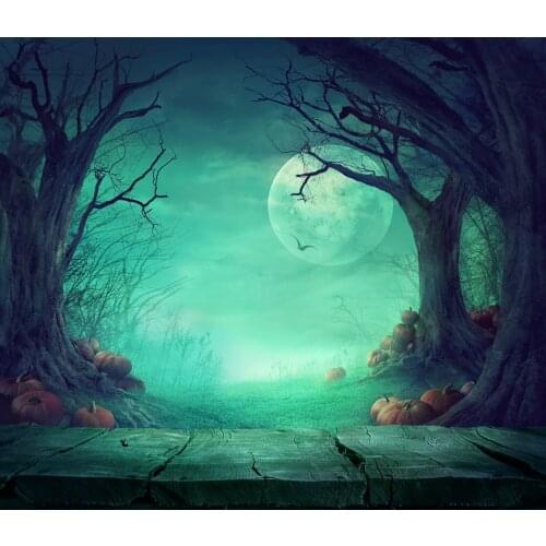 Halloween Trick Or Treat Graveyard Crow Dark Night Prayer Pumpkin Graveyard Soul Indoor Background Cloth