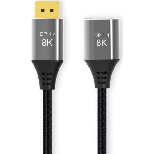 Jimier Video & PC & Laptop & TV DisplayPort 1.4 8K 60hz Cable Ultra-HD UHD 4K 144hz Male to Female Extension Cable 7680*4320