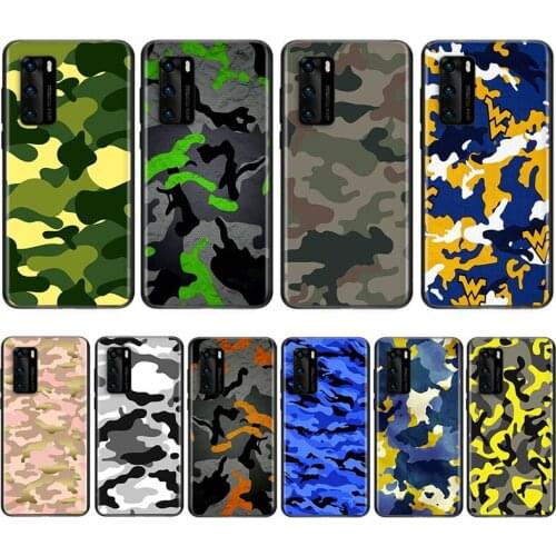 Camouflage Army For Huawei P Smart 2021 2020 Z S Plus Mate 40 RS 30 20 10 Pro Lite 2019 2018 Soft Phone Case