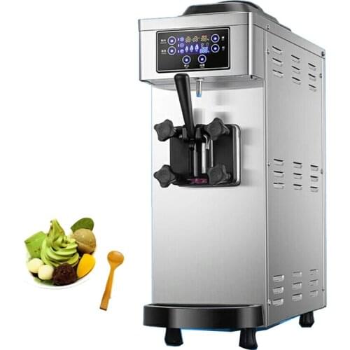 Commercial Soft Ice Cream Maker Stainless Steel Ice Cream Machine Desktop Sundae Making Single Head Ice Cream Machine Vending