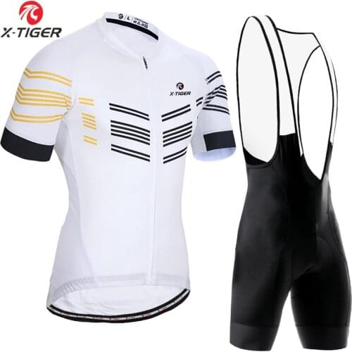 X-TIGER Cycling Jersey Set Summer Breathable Mountain Bike Clothing Bicycle Shorts Mens Cycling Jersey Equipamento De Ciclismo