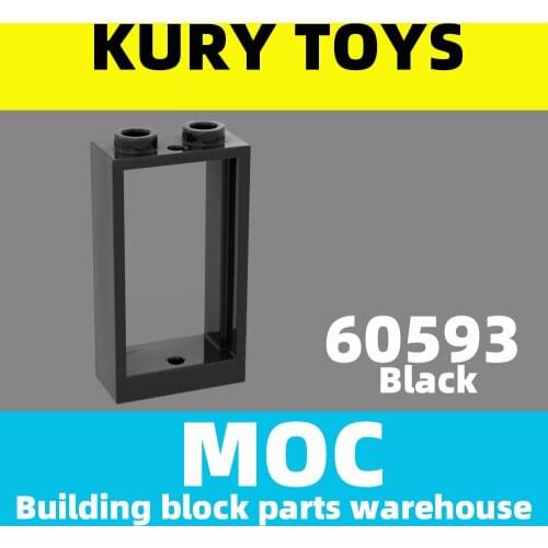 Kury Toys DIY MOC For 60593 100pcs Building block parts For Window 1 x 2 x 3 Flat Front For toy brick