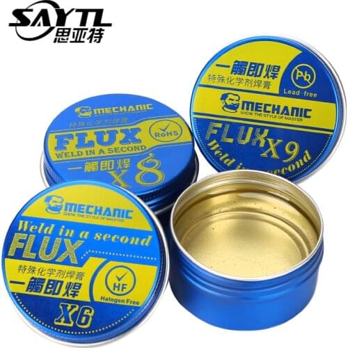 MECHANIC X8 Paste Flux No-clean Soldering Tin BGA Solder Flux Electric Soldering Iron Welding Fluxes For PCB/BGA/PGA/SMD