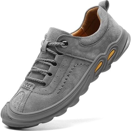 New Design Men Classic Fashion Sneakers Suede Leather Dress Shoes Men Lace Up Oxford Shoe wild casual tide shoes