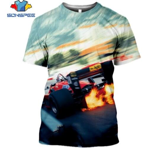 SONSPEE New Summer F1 T-Shirt 3D Printed Mens T-Shirt Children Casual Boys Girls Kids Streetwear Racing T-Shirt Sportswear Tops
