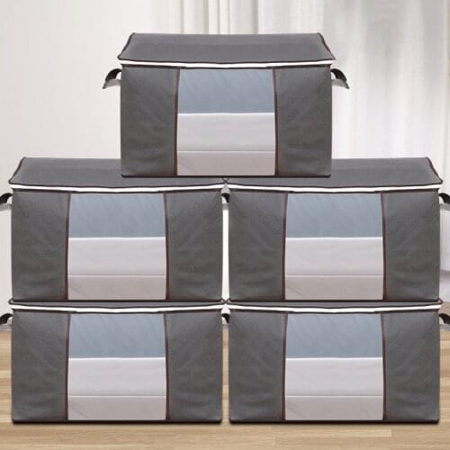 New Waterproof Portable Clothes Storage Bag Organizer Folding Closet Organizer for Pillow Quilt Blanket Quilt Bag Organizer