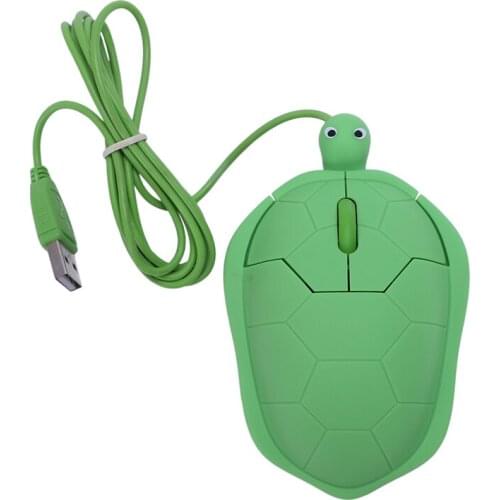 1000dpi Cute Cartoon Anime Fashion Turtle PC Laptop Optical USB Mouse, Green