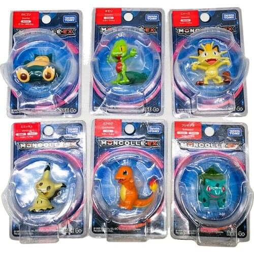 Genuine Pokemon Doll EX Pikachu Figurines Model Toy Treecko Charmander Collections Bulbasaur Mimikyu Action Figure Kids Gift