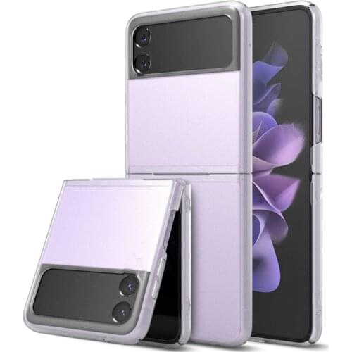 Transparent & Black & Matte Clear Case for Samsung Galaxy Z Flip 3 Capa Hard Protective Cover for Galaxy Z Flip3 5G Case Fundas