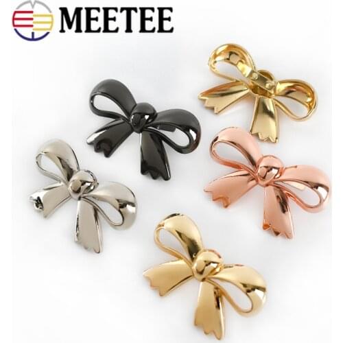 5/10pcs 60x34mm Bow-knot Buckles Metal Button Shoes Handbag Bags Leather Crafts DIY Hardware Decoration Accessories BF327