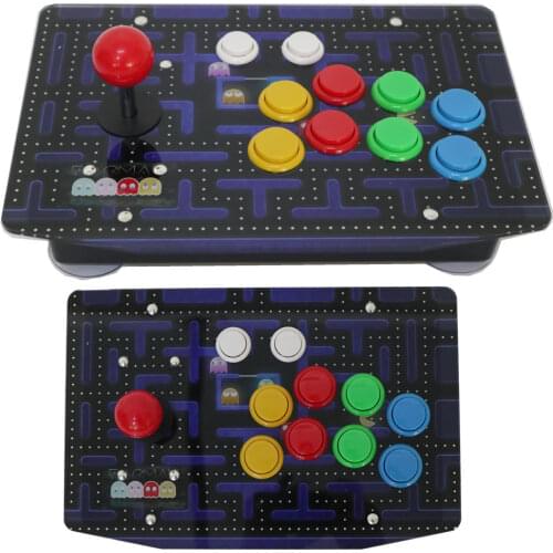 RAC-J500S 10 Buttons Arcade Joystick USB Wired Acrylic Artwork Panel For PC Multicolor