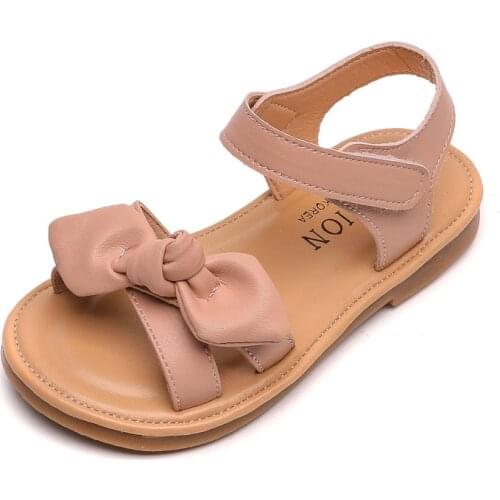 Summer New Kids Sandals Casual Soft Bottom Baby Girls Sandal little Girl Princess Shoes For Summer Flat Beach Shoes Kids Pink