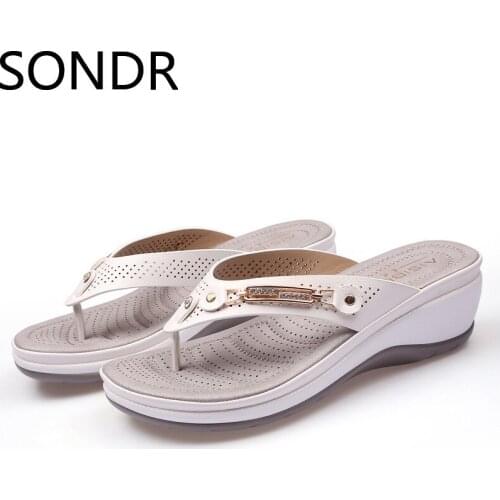 Women Faux Leather Shoes Comfortable Flat Sole Platform Orthopedic Sandals Casual Soft Big Toe Foot Correction 2021