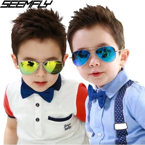 Seemfly Retro Kids Sunglasses UV400 Brand Designer 2020 Children Sun Glasses Luxury Shades Baby Boys Girls Eyewear Gafas De Sol
