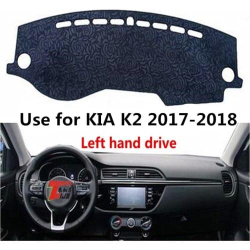 TAIJS Factory 3 Colors Car Dashboard Cover Light-preventing Mat Fit for KIA K2 2017-2018 Left Hand Drive