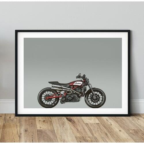 Vintage Poster Classic FTR 1200 Motorcycle Canvas Painting Wall Art Print Quote Picture For Living Room On The Wall Home Decor