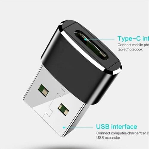 External To Type C Female OTG Connector Adapter USB 2.0 Male USB C Cable Mini Adapter