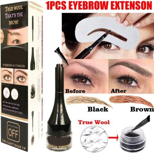 Waterproof 4D Eyebrow Fiber Extension Gel Cream Tint Pen Eyebrow Enhancer Brush for Building Eyebrow MH88