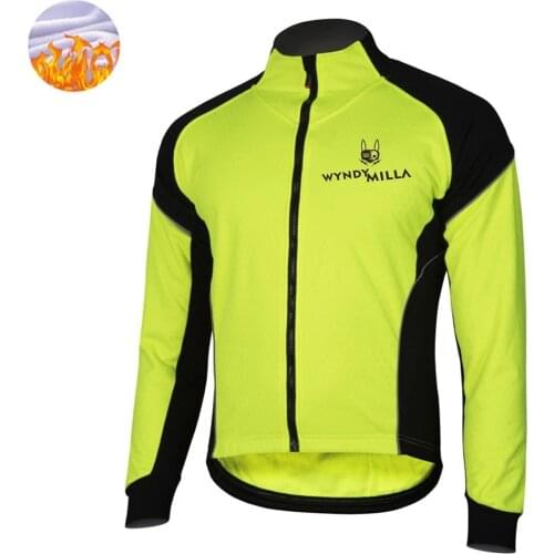 Wyndymilla Winter Thermal Fleece Jersey Cycling Jacket 2021 mens Long Sleeve Multifunction Jacket Bike Ropa Ciclismo Coat Top