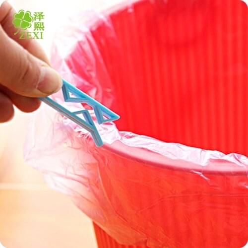 1/3/5 Pcs Can Waste Bin Dustbin Clip Household Trash Can Junk Edge Bag Wastebaskets Food Storage Bag Clip Kitchen Accessories