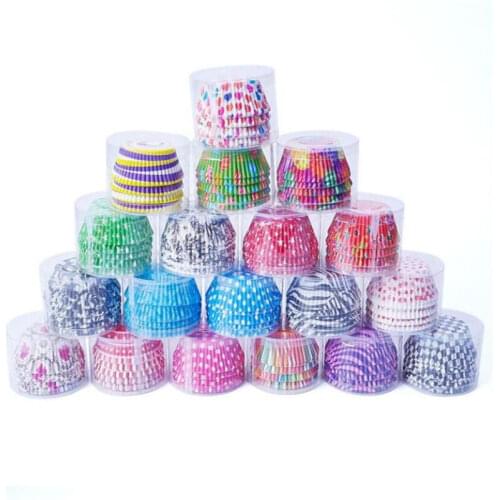 100pcs/lot Muffin Cupcake Paper Cups Cake Forms Party Tray Cake Mold Cupcake Liner Baking Muffin Box Cup Case Decorating Tools