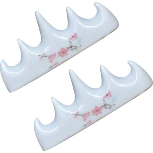 2 Pcs Ceramic Calligraphy Brush Pen Holder Ceramic Brush Pen Rest Stand