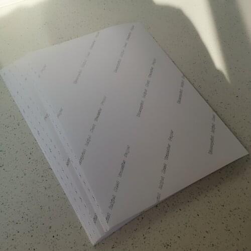 20 Sheets/Lot x210x297mm No Need Cutting Light White Color Cotton ClothTransfer Heat Thermal Transfer Printing Paper For Shirt