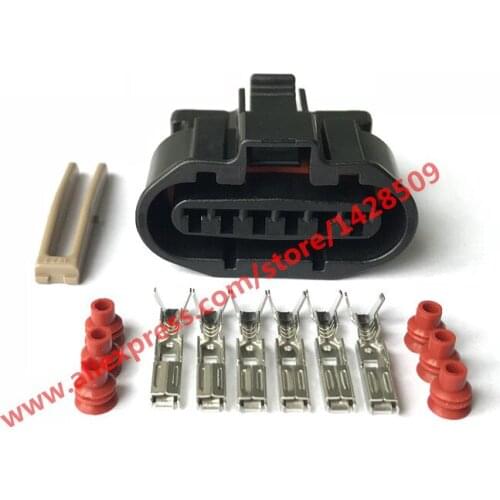 5 Sets MG640547-5 6 Pin Female MAF Sensor And Ignition Distributor For Mitsubishi Automotive Connector Car Plug