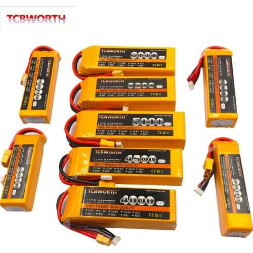 TCBWORTH Batteries 6S 5200mAh 60C 22.2V RC Toys LiPo Battery Max 120C For RC Airplane Quadrotor Drone Helicopter Car 6S LiPo
