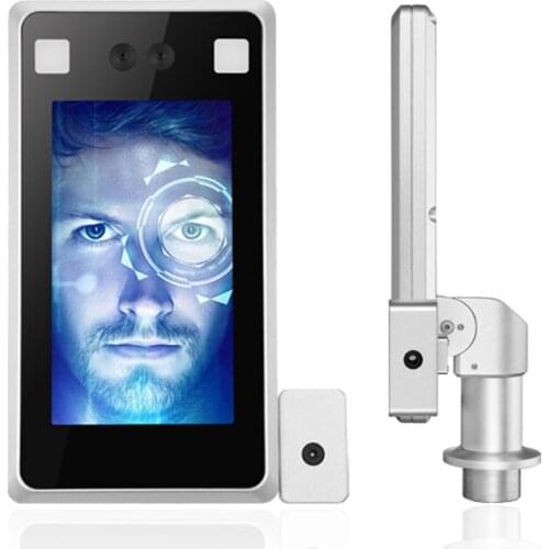7 Inch Face Recognition Temperature Device 3d Face Recognition Smart Door Lock Facial Detecting Camera With Temperature Sensor