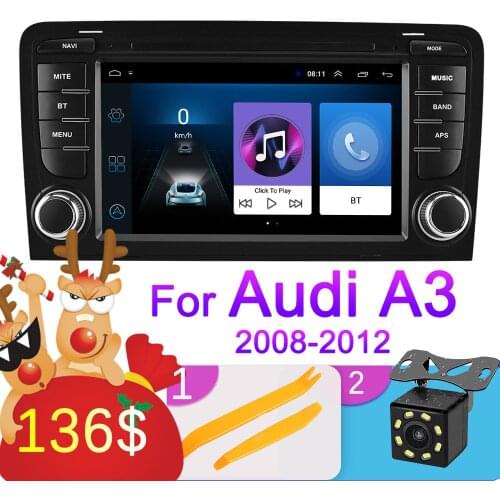 2Din Android 9.1 car dvd Multimedia player GPS for Audi A3 2003 2004 2005 2006 2006 2007 2008 2009 2010 2011 Navigation GPS 2din