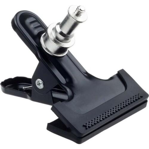 Light Stand Clip Big Clamp Grip For Flash Trigger Mono light Mount Bracket with 1/4" Screw