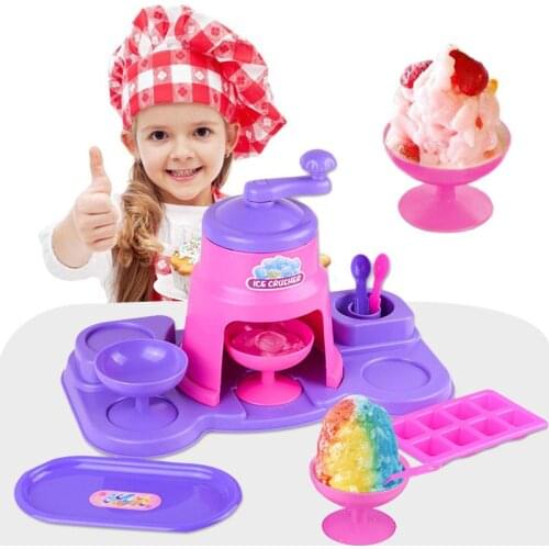 Pretend play children Kitchen simulation crusher DIY ice cream Scene simulation parent-child interaction toy for children Gifts