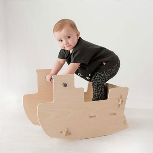 Childrens Wooden Rocking Chair Childrens Interactive Educational Toys Childrens Room Decoration Rocking Chair