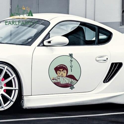 EARLFAMILY 43cm x 38.7cm for Naruto Rock Lee Drunken Fist Anime Cartoon Car Stickers Vinyl JDM Bumper Trunk Car Door Decal